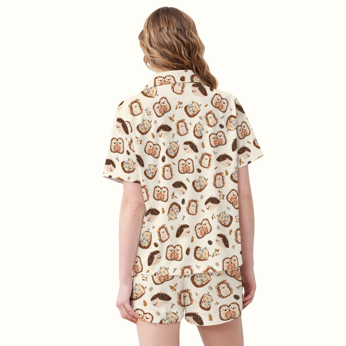 Hedgehog Floral Pajama Set