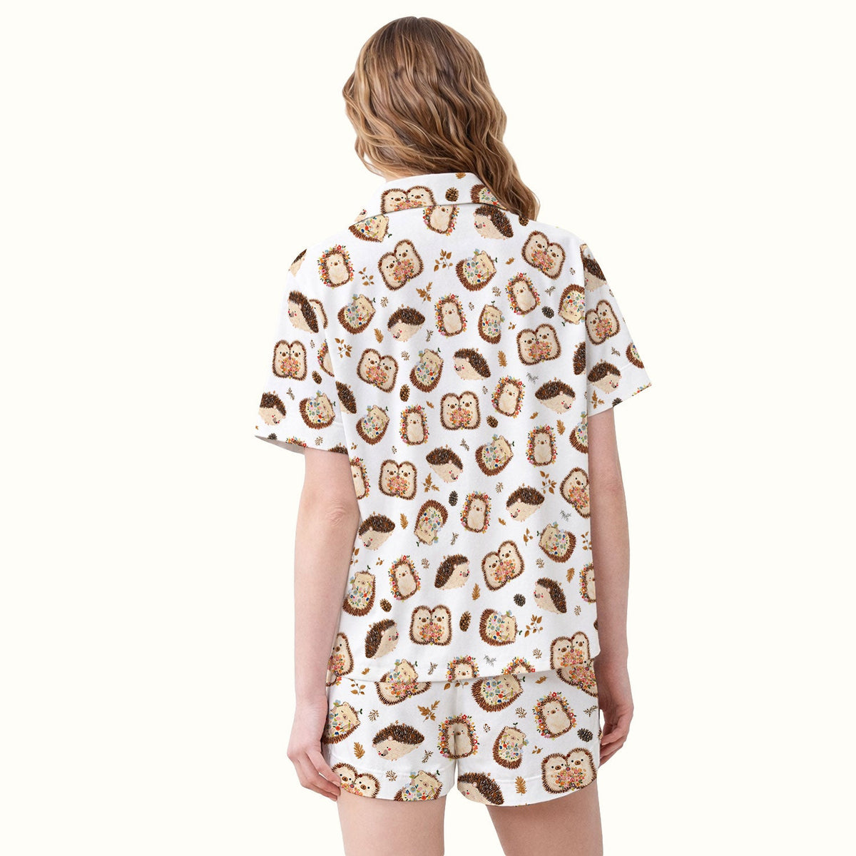 Hedgehog Floral Pajama Set