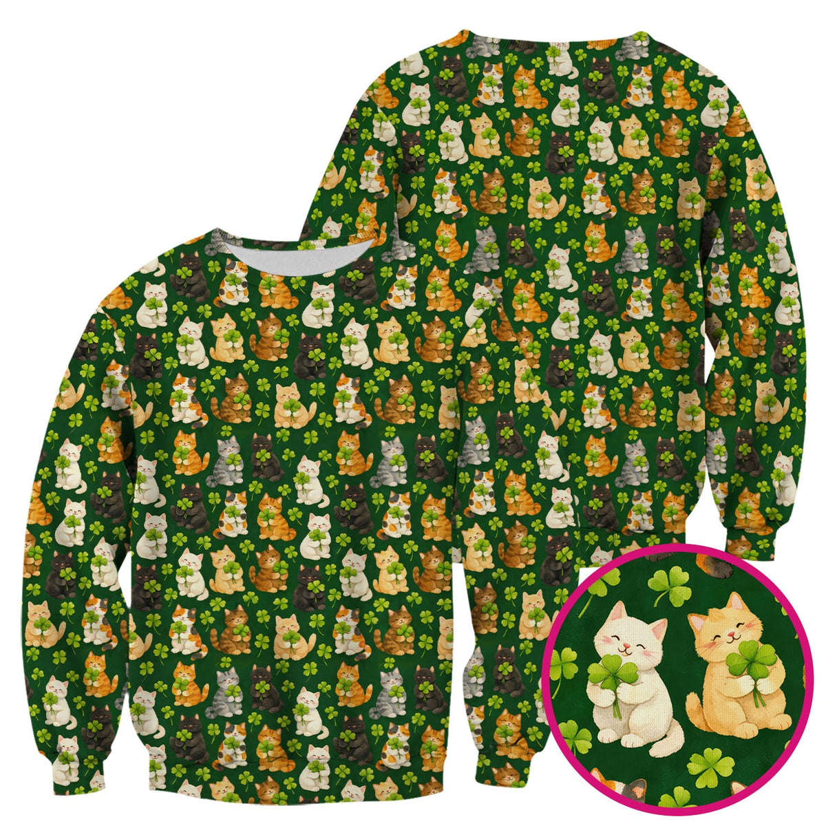 Black Cat Nurse Scrub Top - St Patricks Day Gift