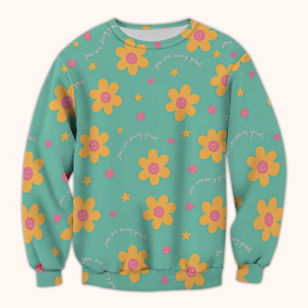 Smiley Flower Nurse Scrub Top