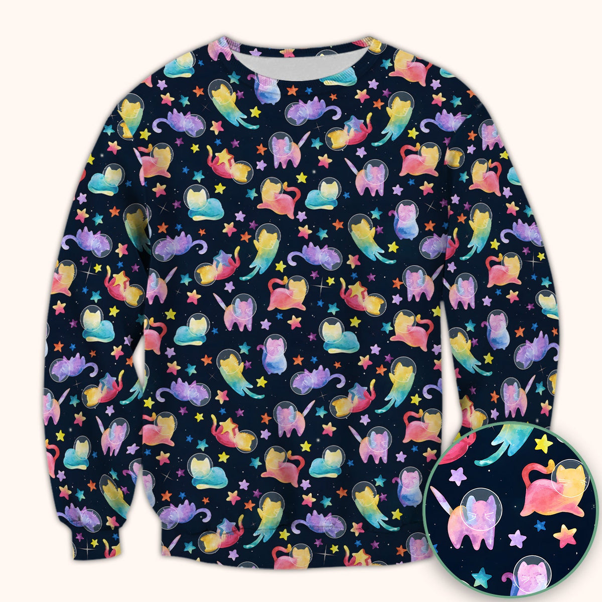 Space Cat Veterinary Nurse Scrub Top