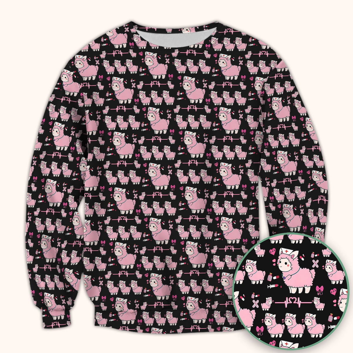 Llama Ain't Got Time For Your Drama Nurse Scrub Top