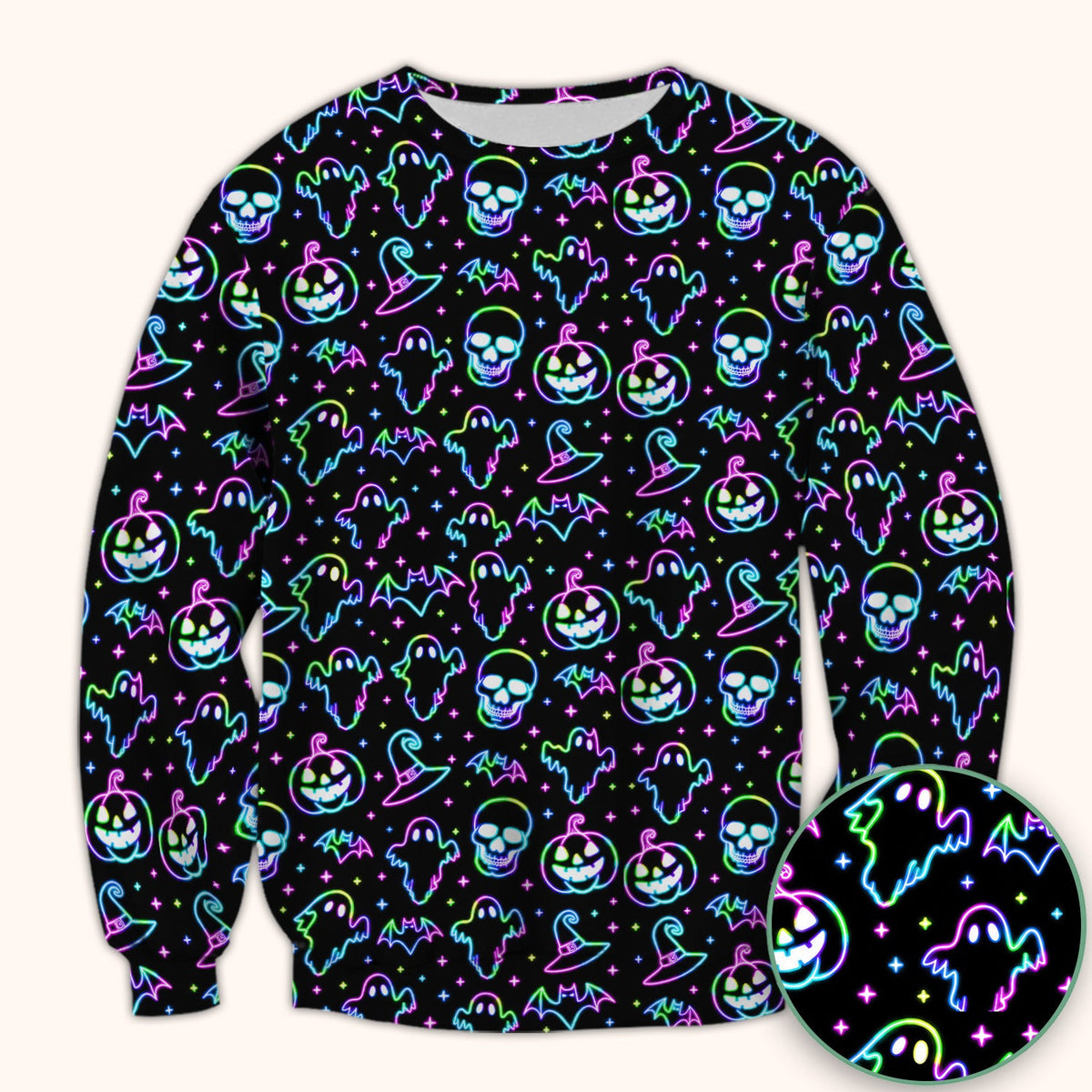 Pumpkin Skull Spooky Nurse Scrub Top