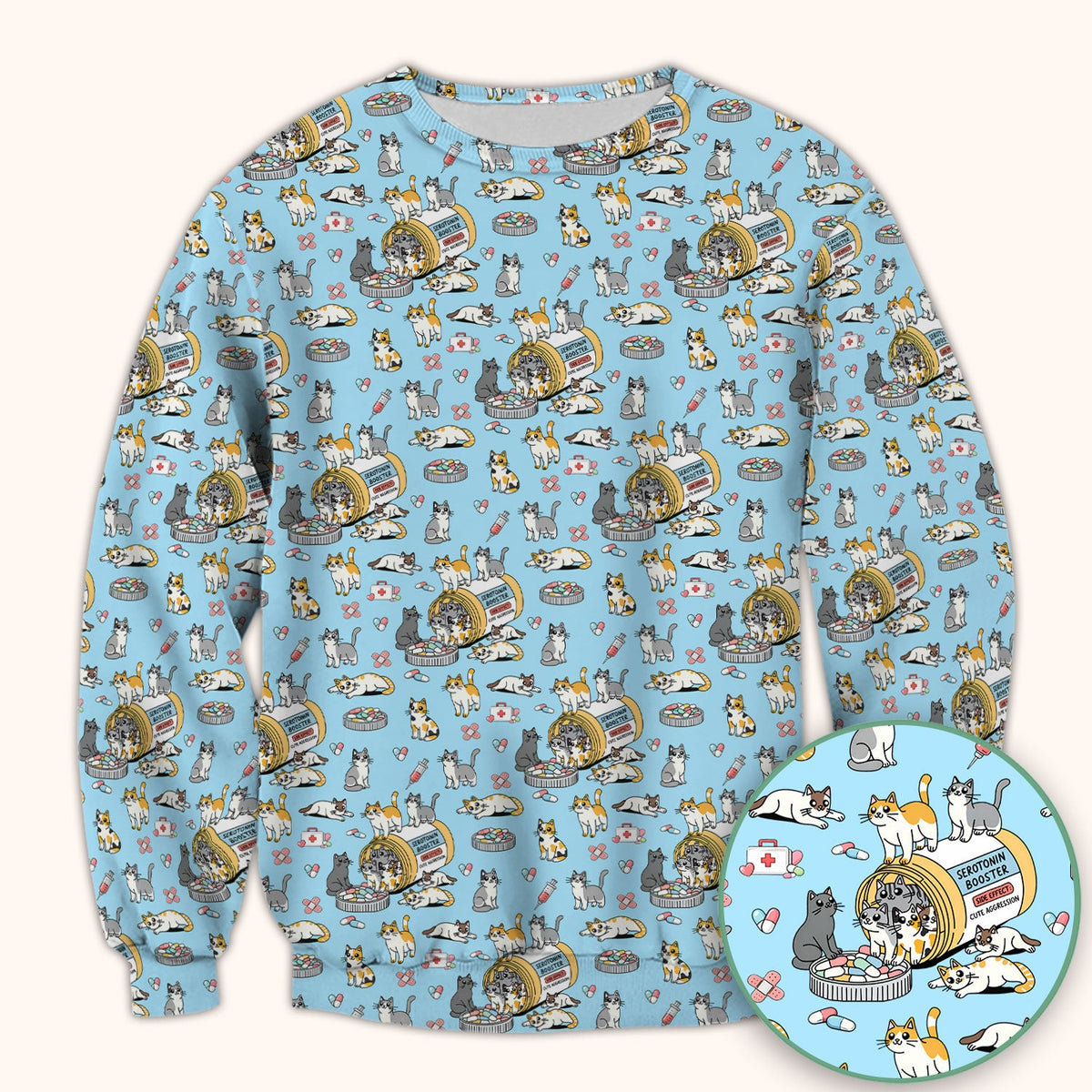 Cat Serotonin Booster Nurse Scrub Top