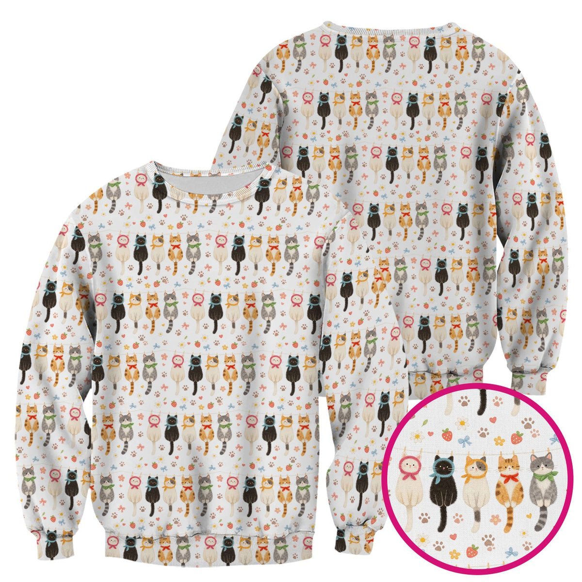 Cat Clothesline Nurse Scrub Top