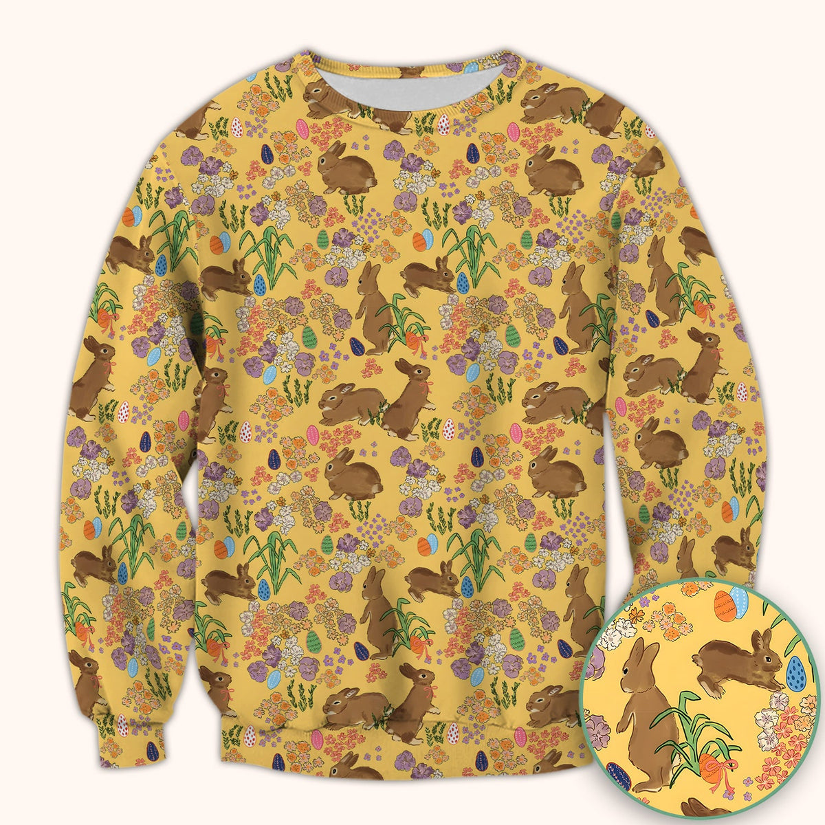 Easter Bunny Nurse Scrub Top