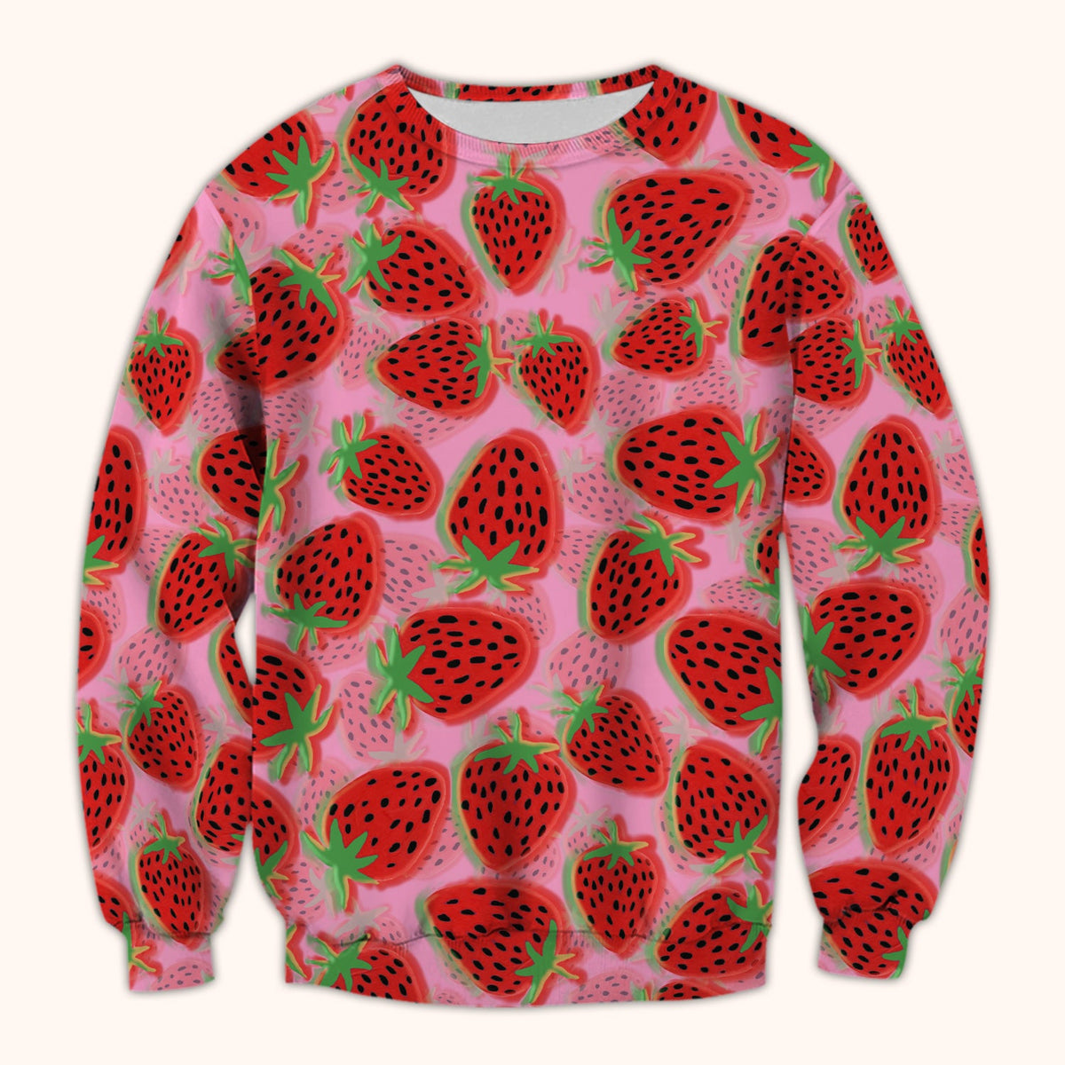 Pink Strawberry Nurse Scrub Top