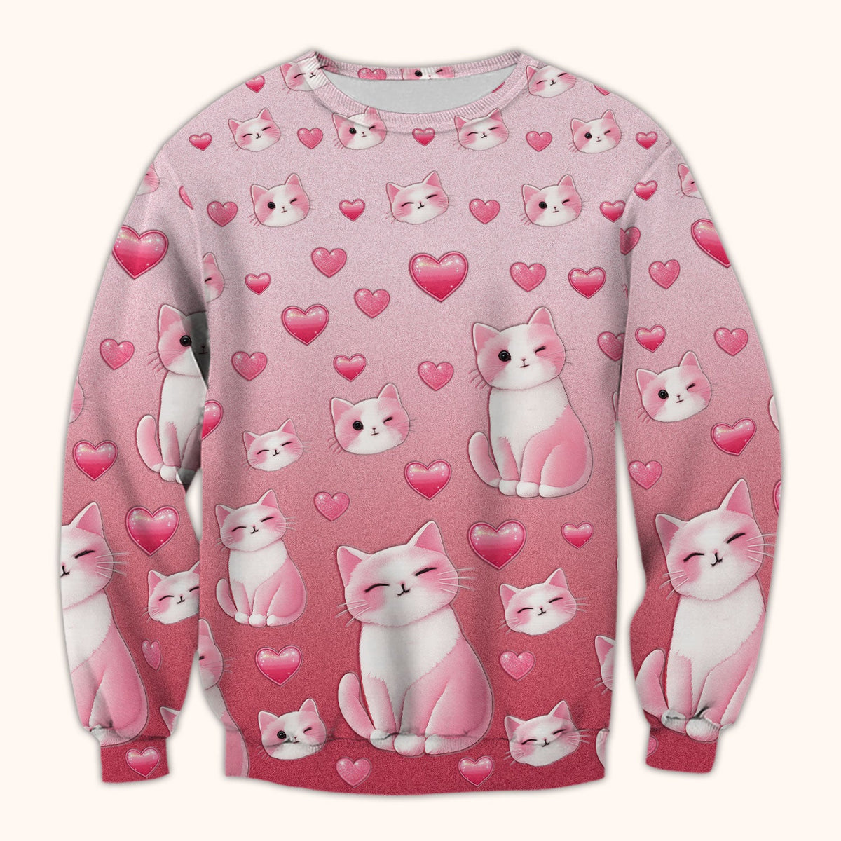 Valentine Cat Heart Nurse Scrub Top