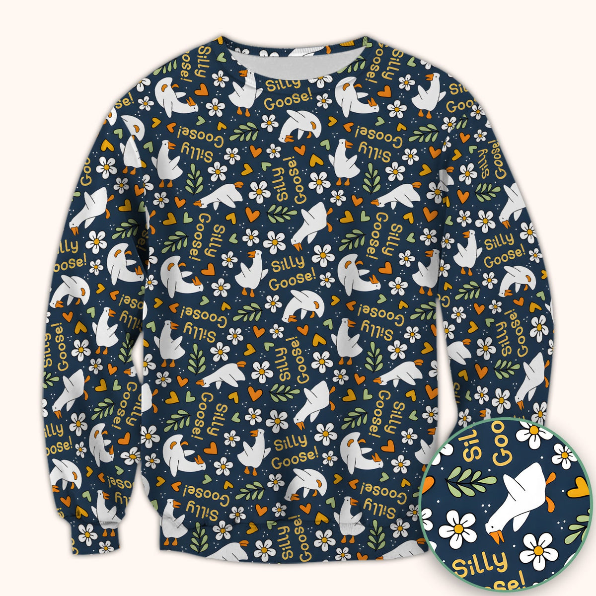 Silly Goose Floral Nurse Scrub Top