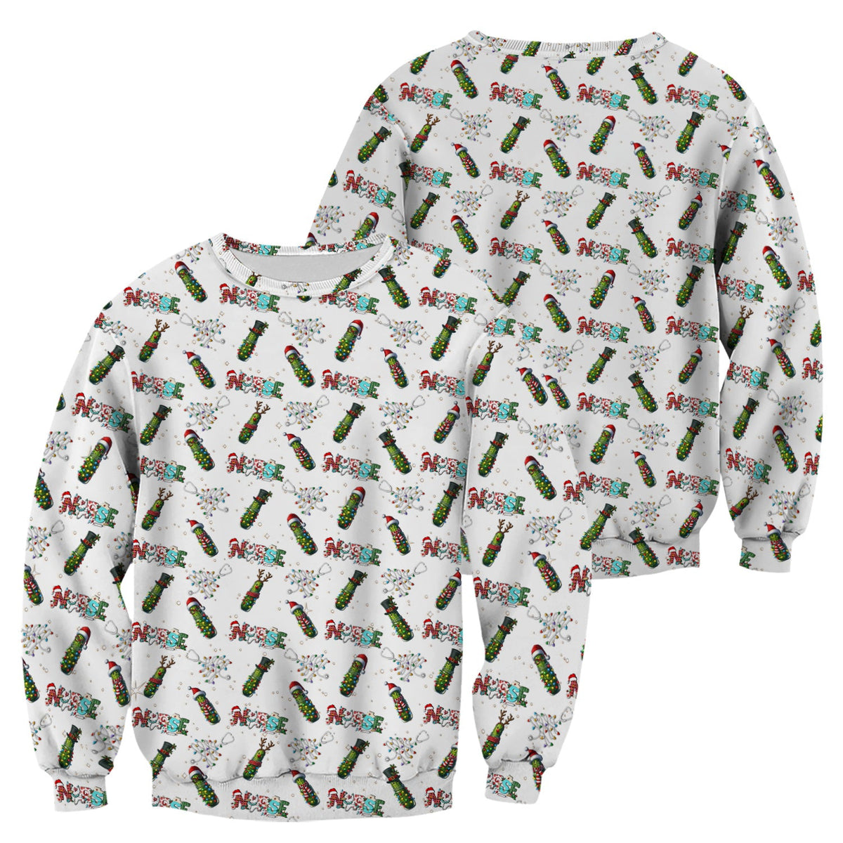 Christmas Pickle Nurse Scrub Top