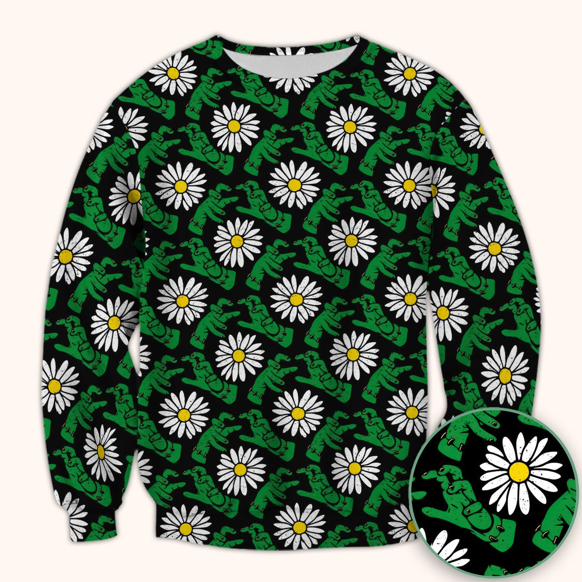 Monster Daisies Nurse Scrub Top - Halloween Gift