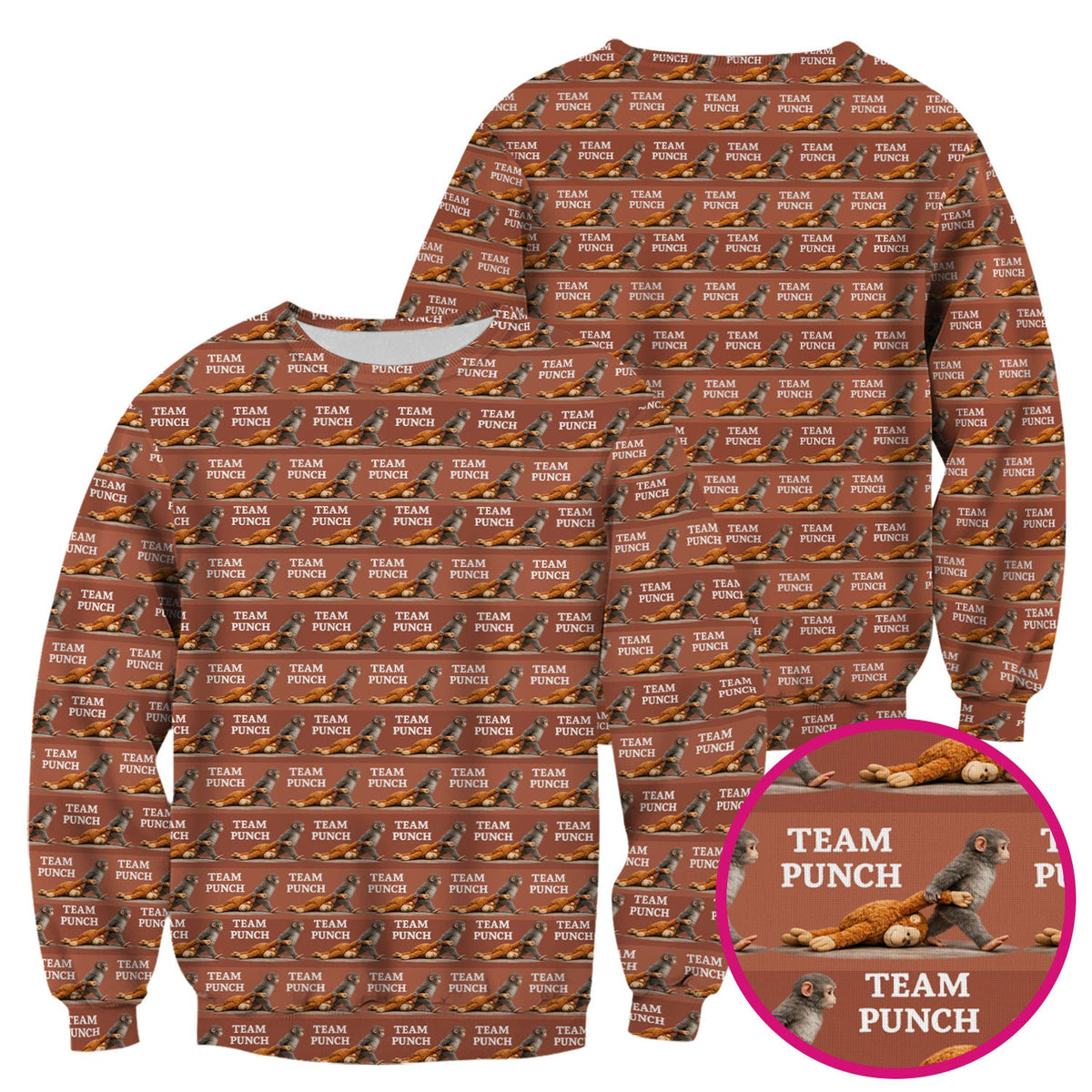 Team Punch Playful Monkey Nurse Scrub Top