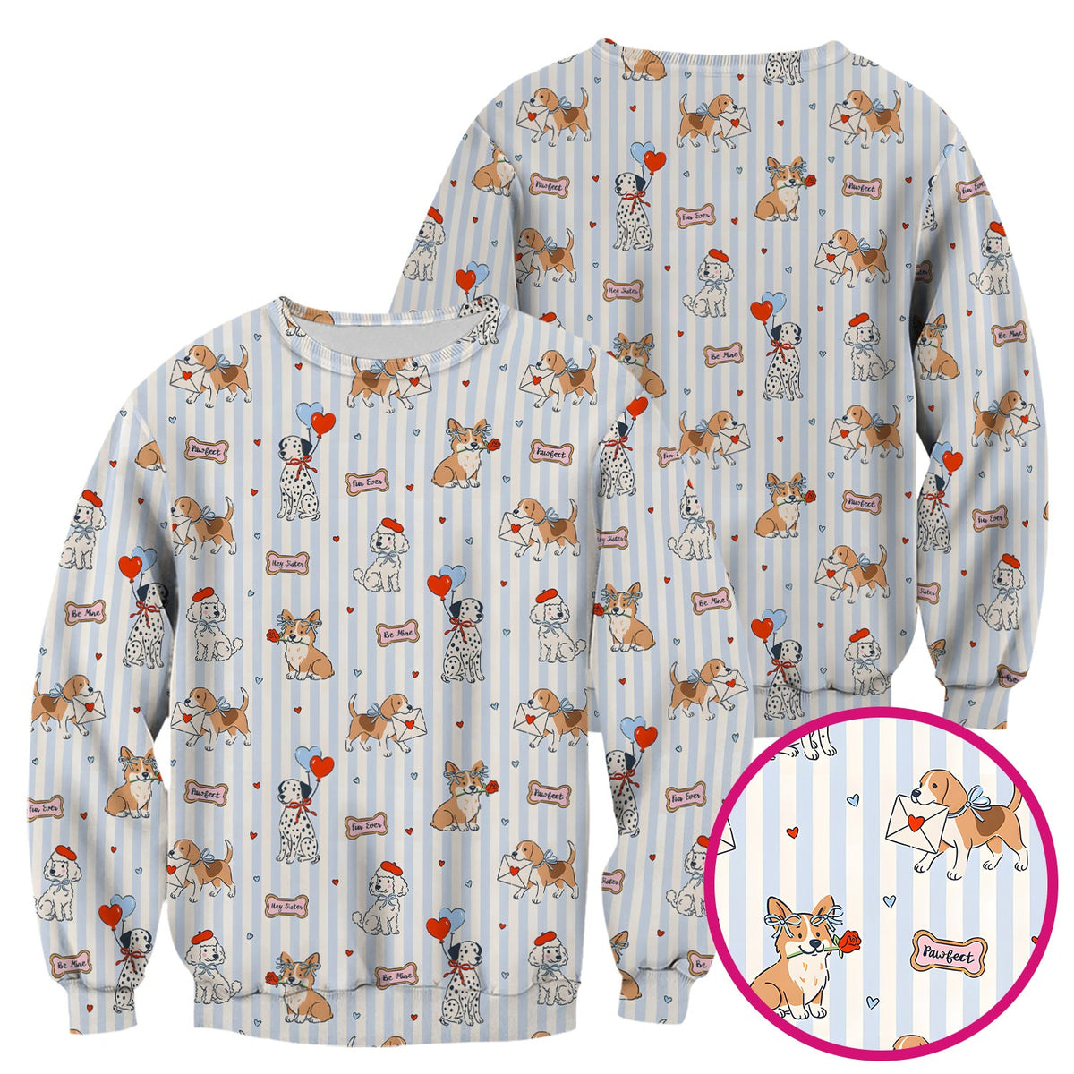 Valentine Puppy Heart Nurse Scrub Top