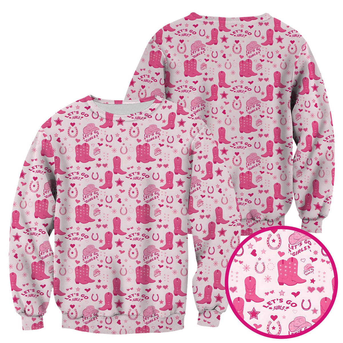 Pink Cowgirl Boots Nurse Scrub Top