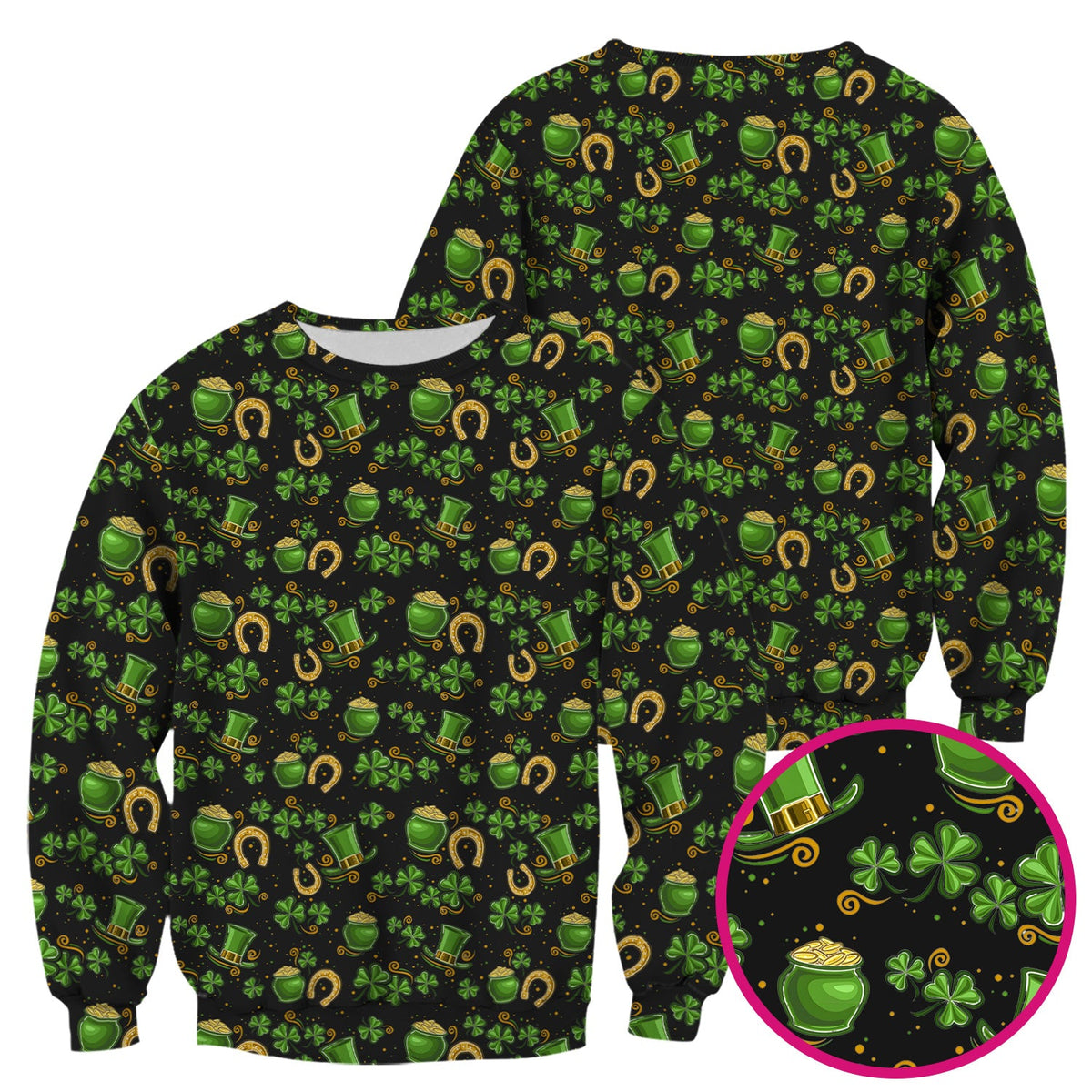 St Patrick Shamrock Nurse Scrub Top