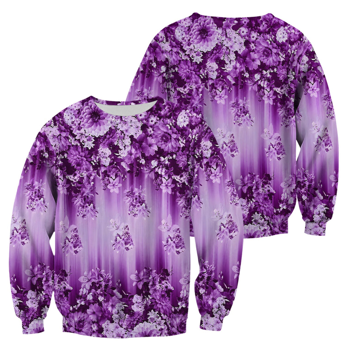 Purple Blossom Garden Nurse Scrub Top