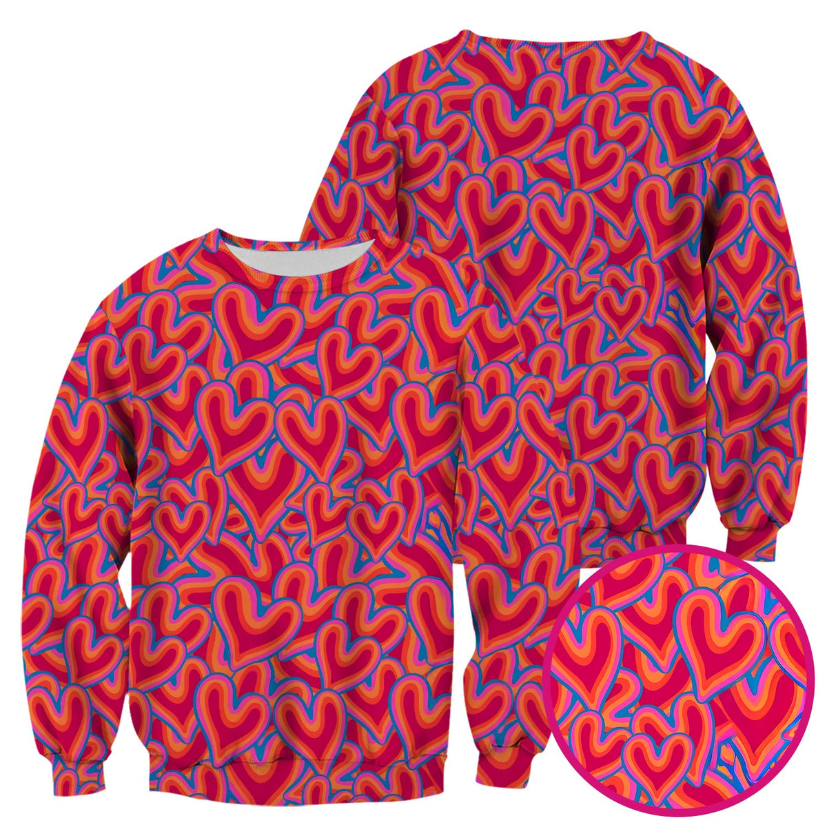 Valentine Heart Nurse Scrub Top