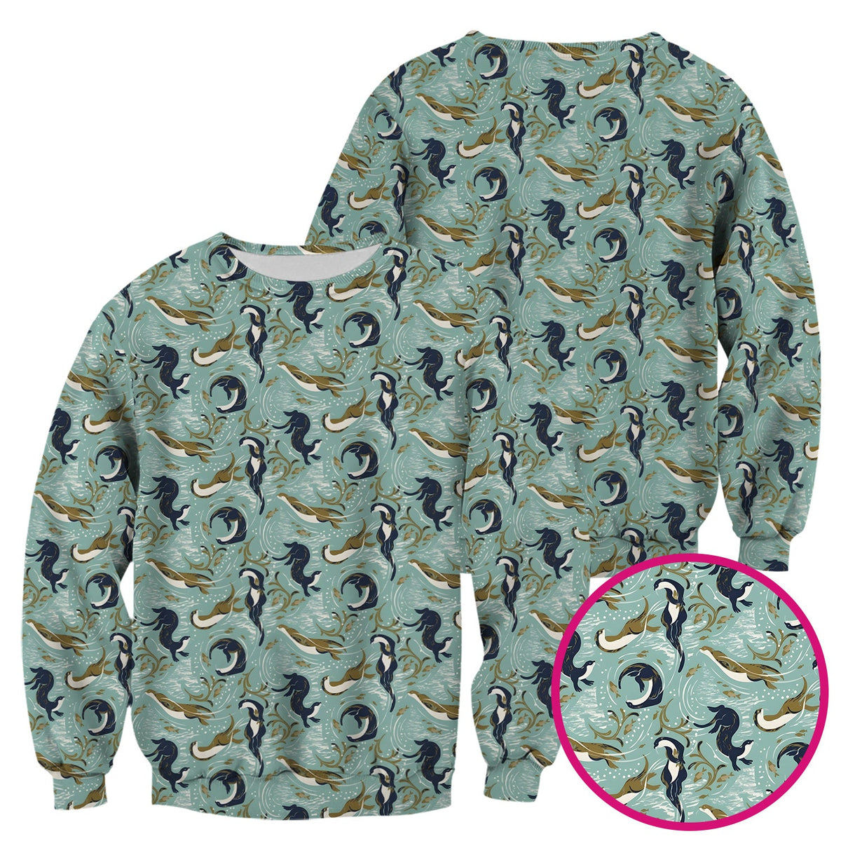 Sea Otter Wave Coastal Nurse Scrub Top