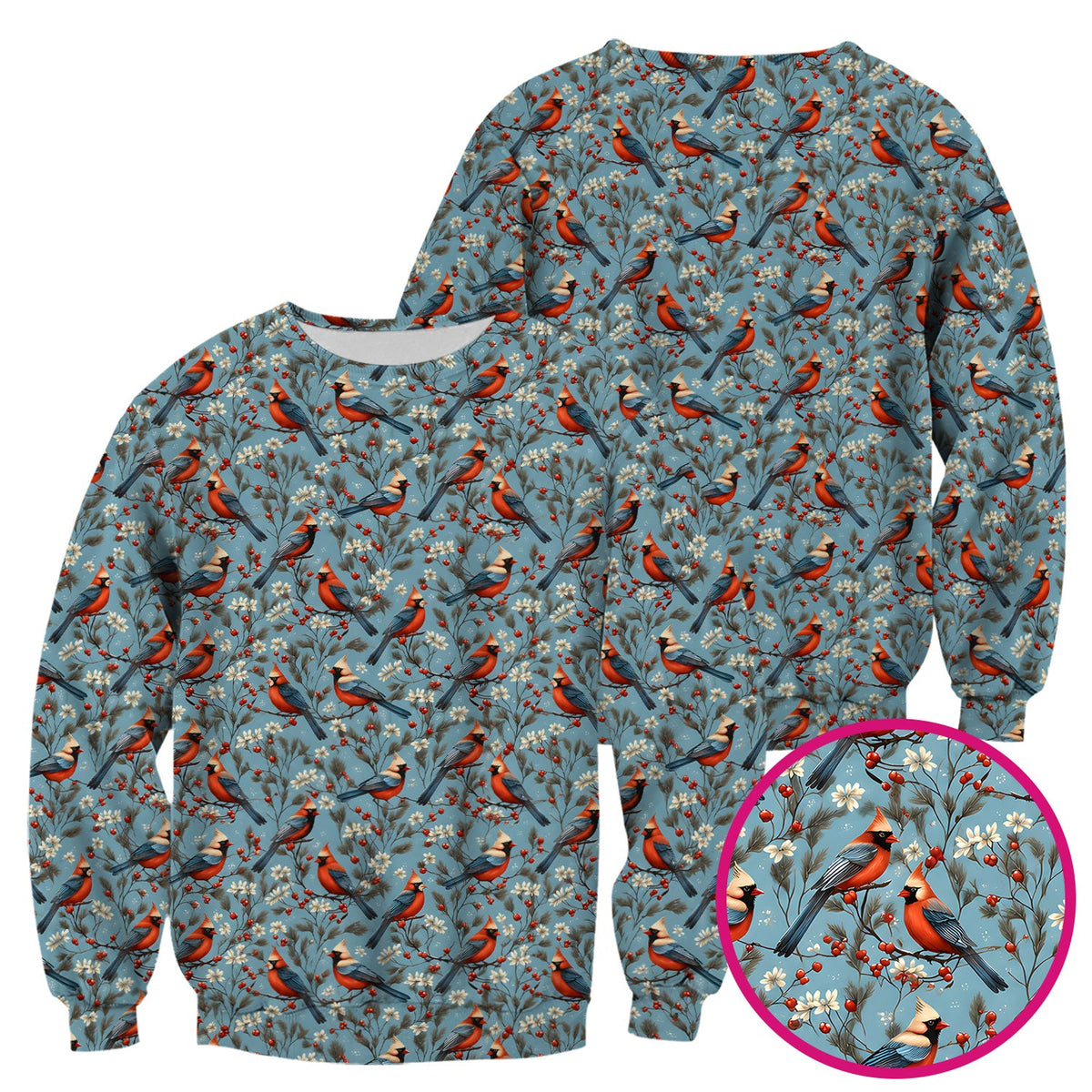 Cardinal Berry Blossom Nurse Scrub Top