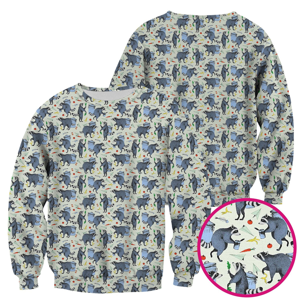 Raccoon Trash Nurse Scrub Top