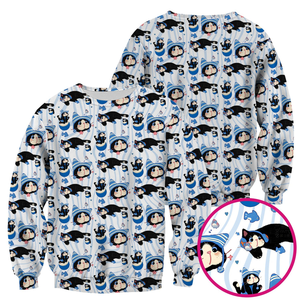 Kitten Fish Nurse Scrub Top