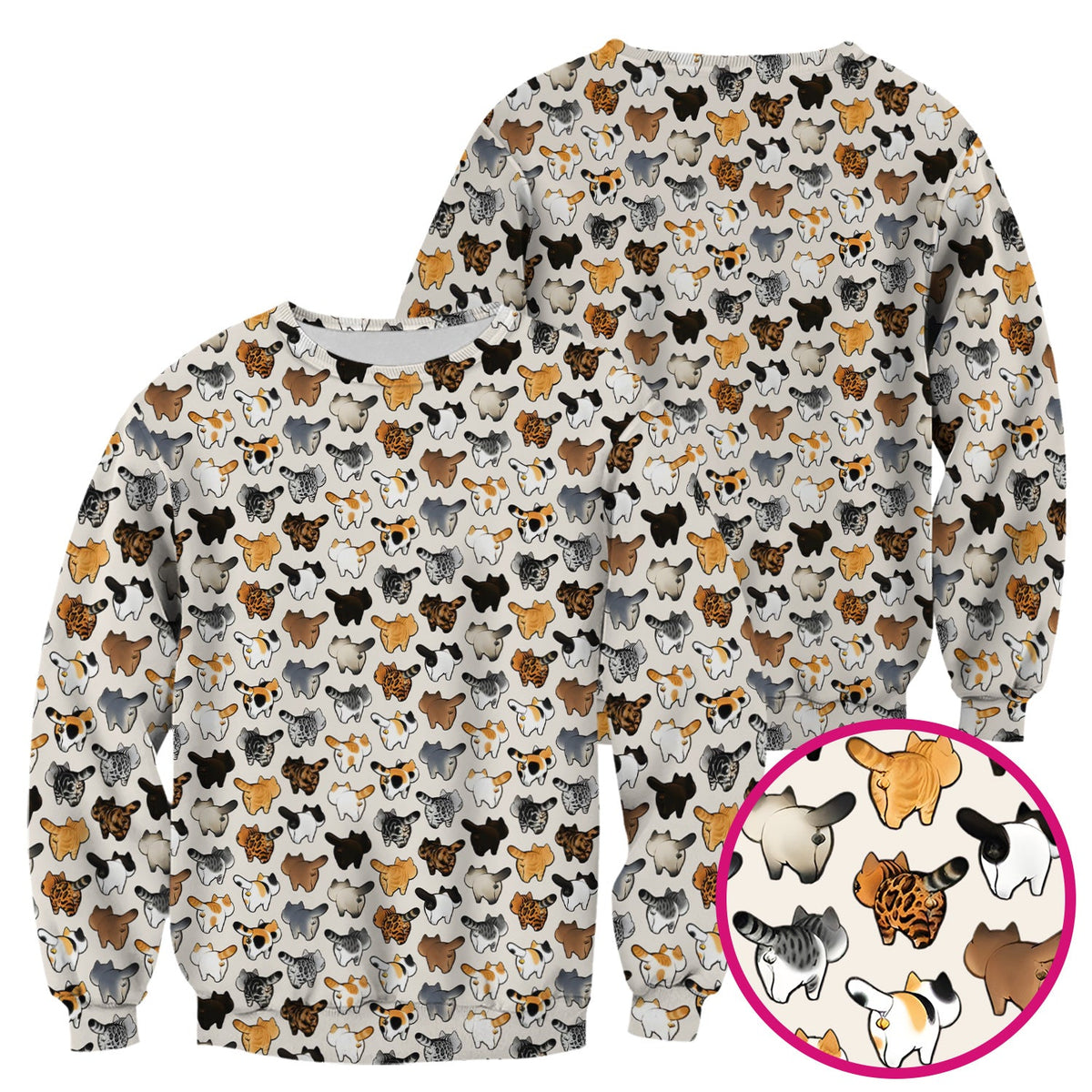 Cat Butt Nurse Scrub Top