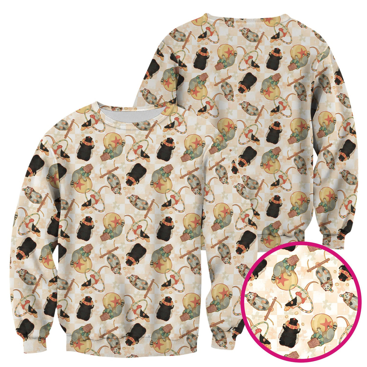 Circus Mouse Acrobat Nurse Scrub Top