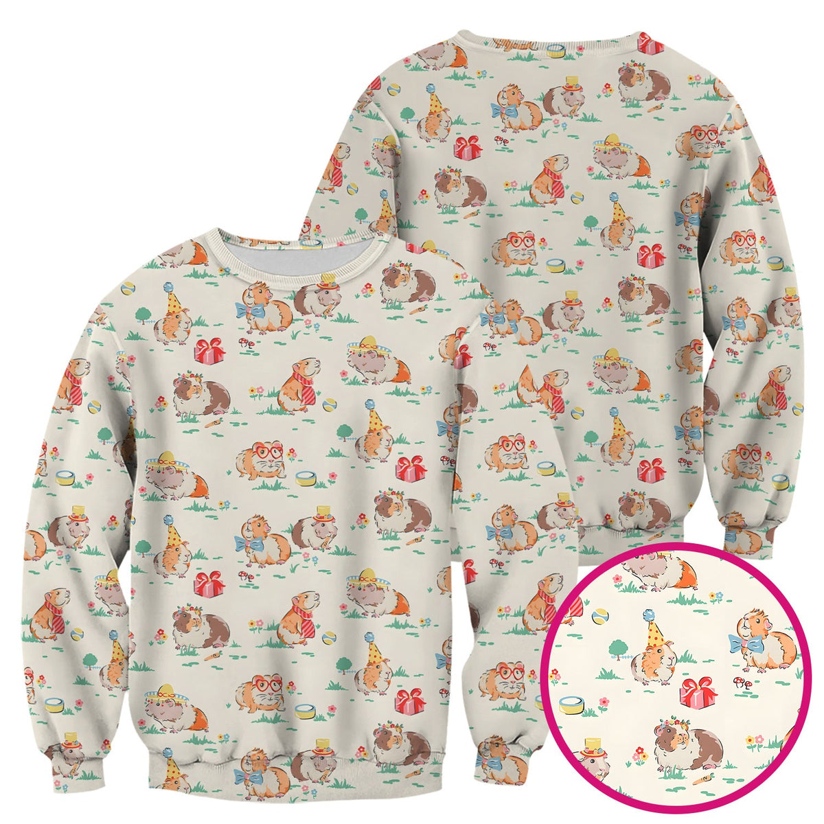 Guinea Pig Party Nurse Scrub Top