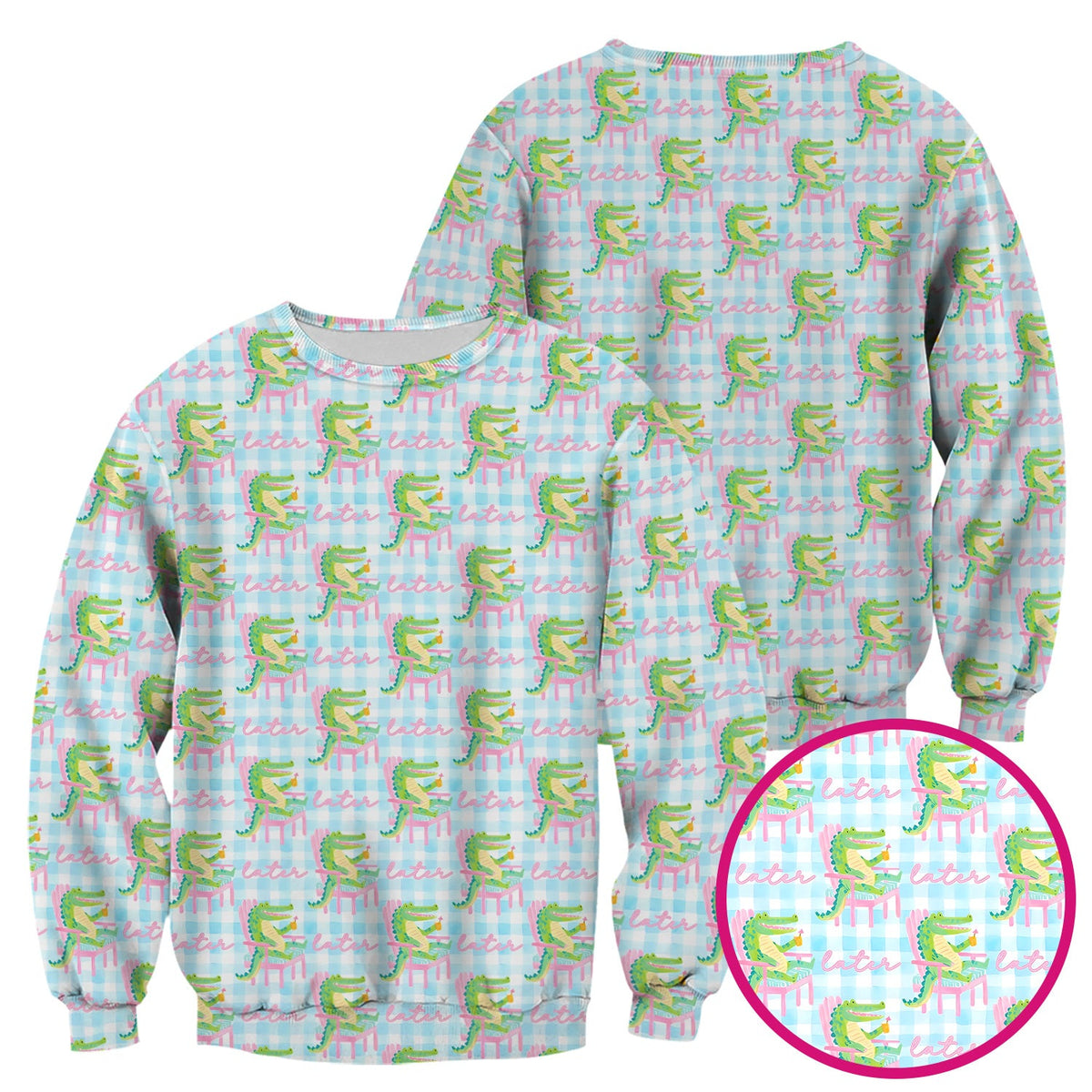 Lazy Crocodile Later Nurse Scrub Top