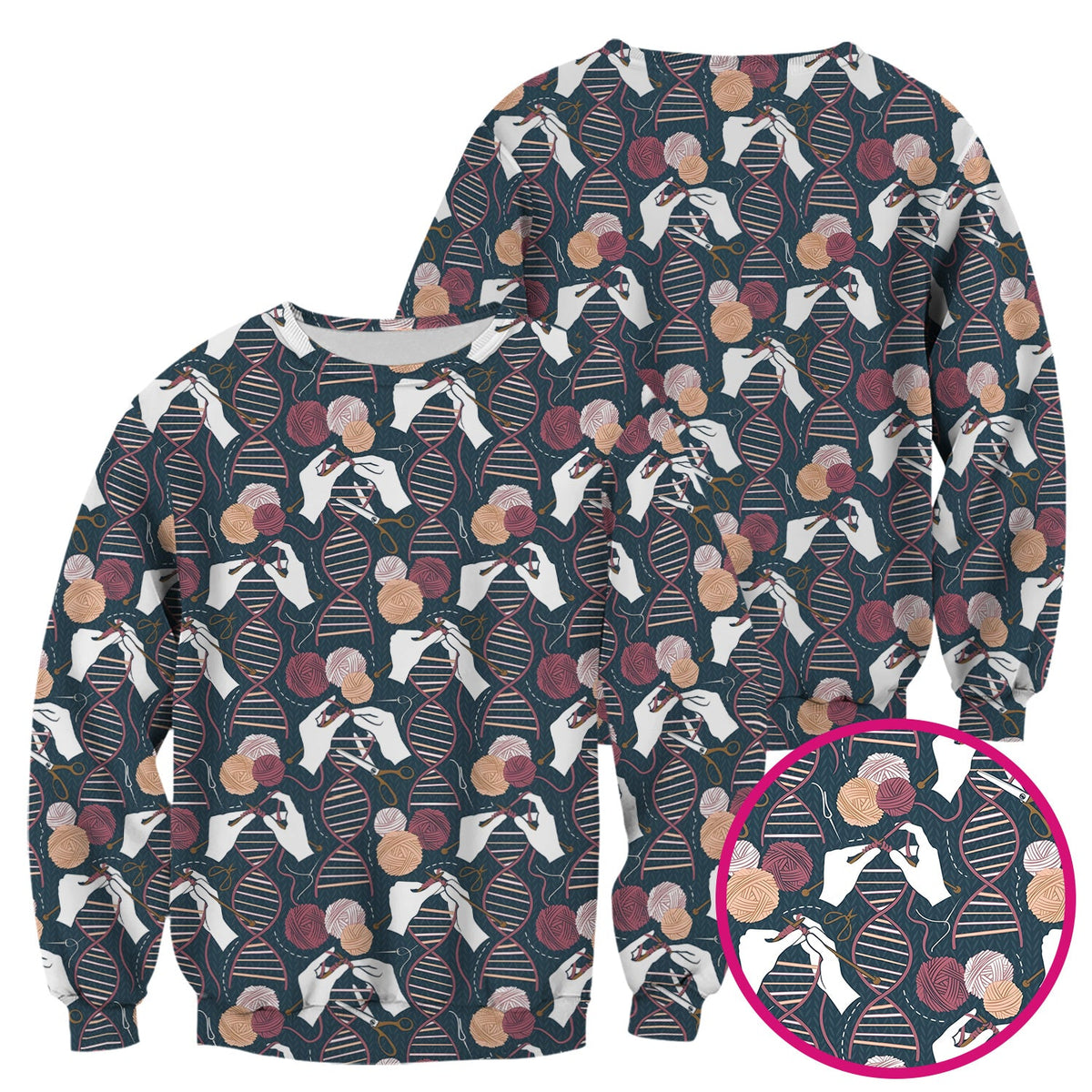 DNA Helix Yarn Nurse Scrub Top