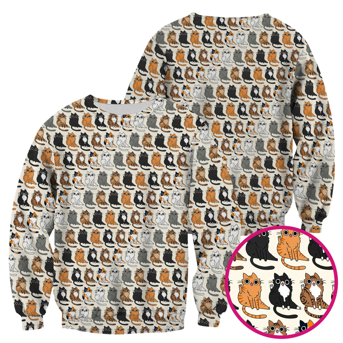 Cat Pattern Nurse Scrub Top