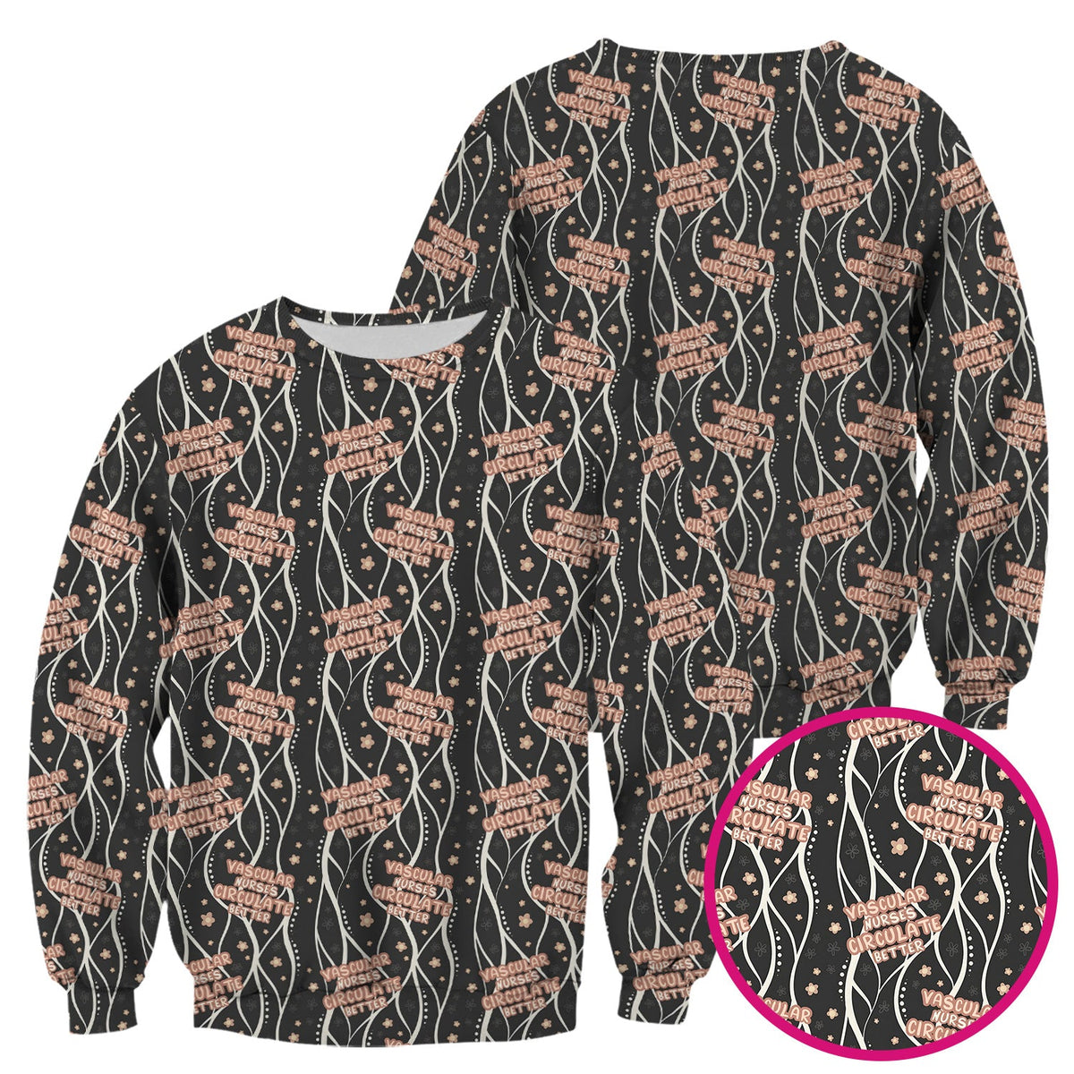 Vascular Nurse Circulation Awareness Scrub Top