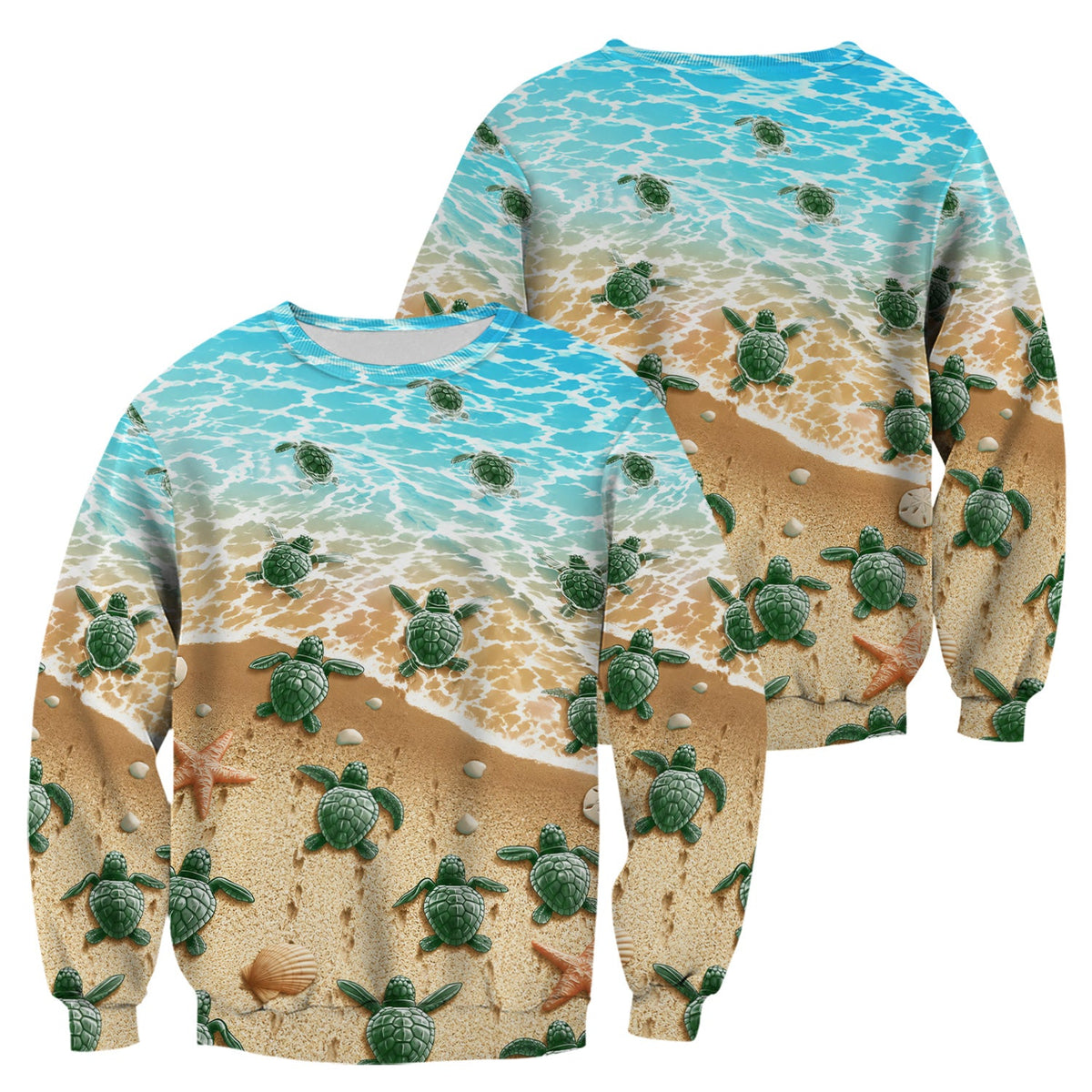 Coastal Sea Turtle Beach Nurse Scrub Top