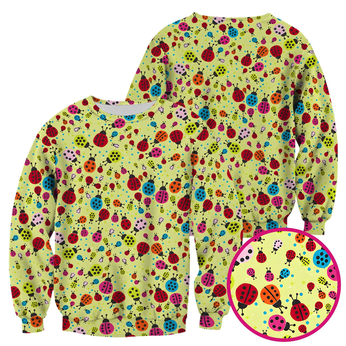 Colorful Ladybug Garden Nurse Scrub Top
