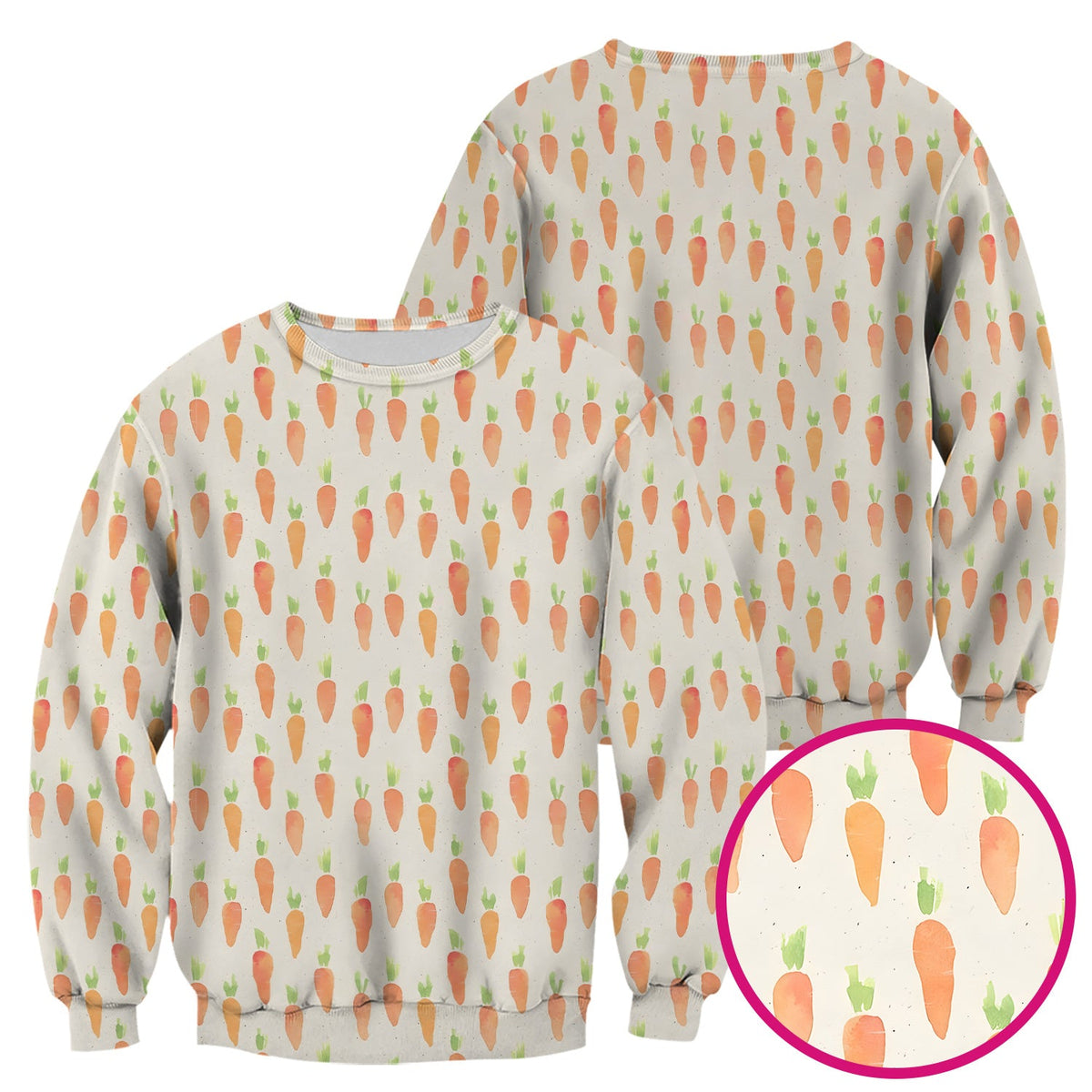 Simple Carrot Nurse Scrub Top