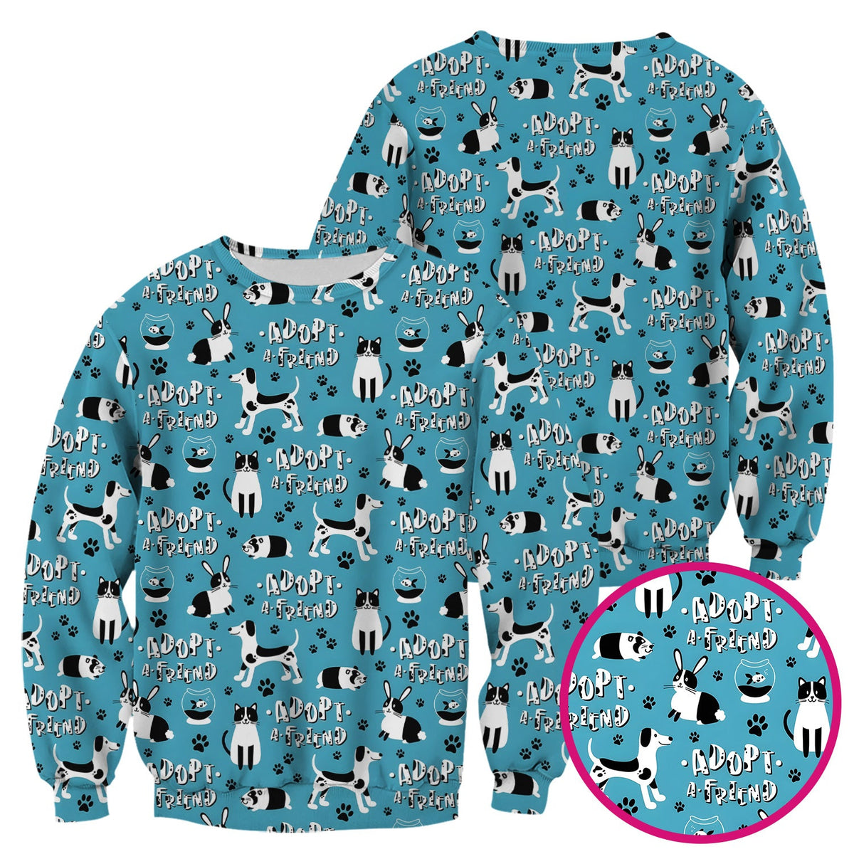 Cute Adopt A Friend Pet Nurse Scrub Top