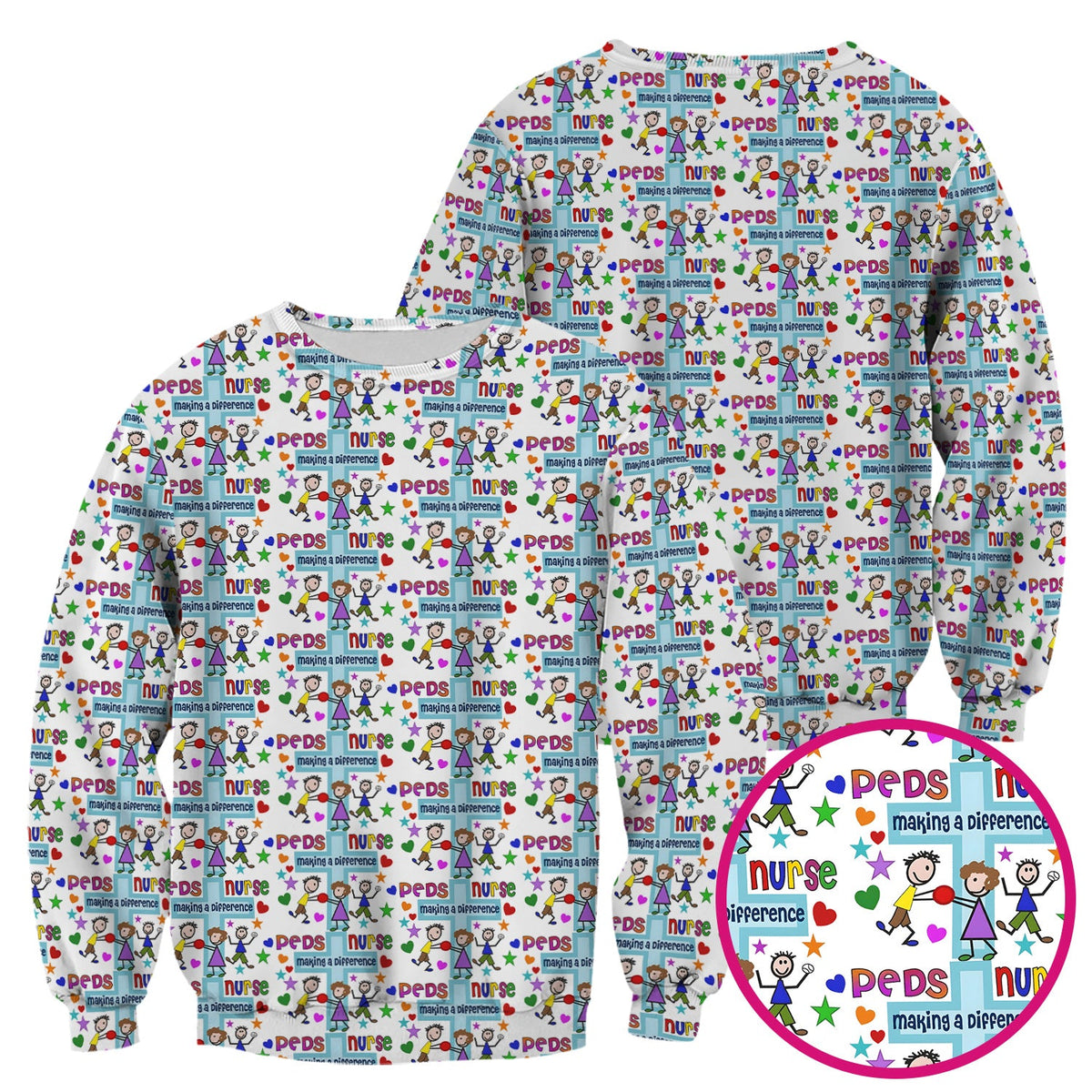 Peds Making A Difference Nurse Scrub Top