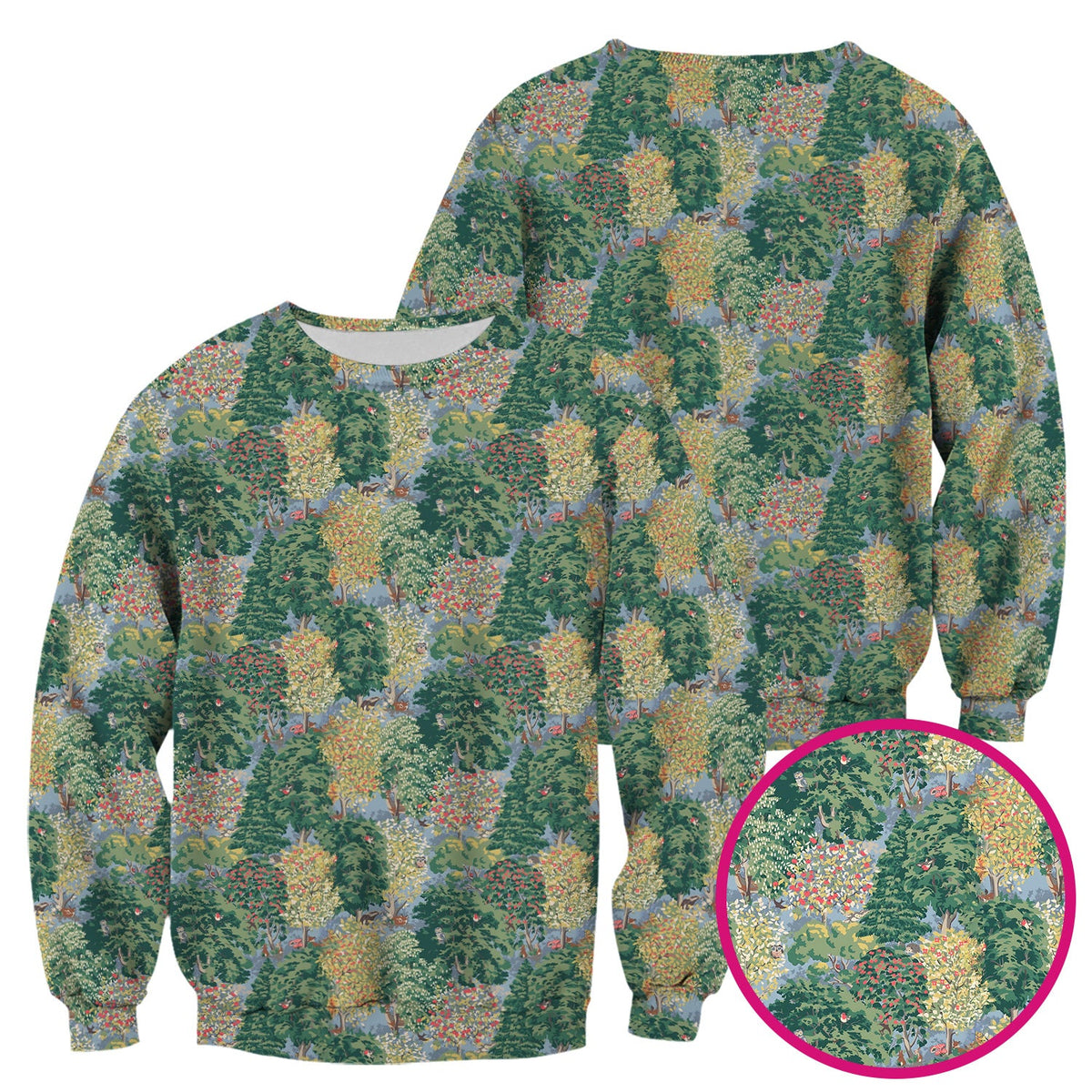 Forest Landscape Nurse Scrub Top