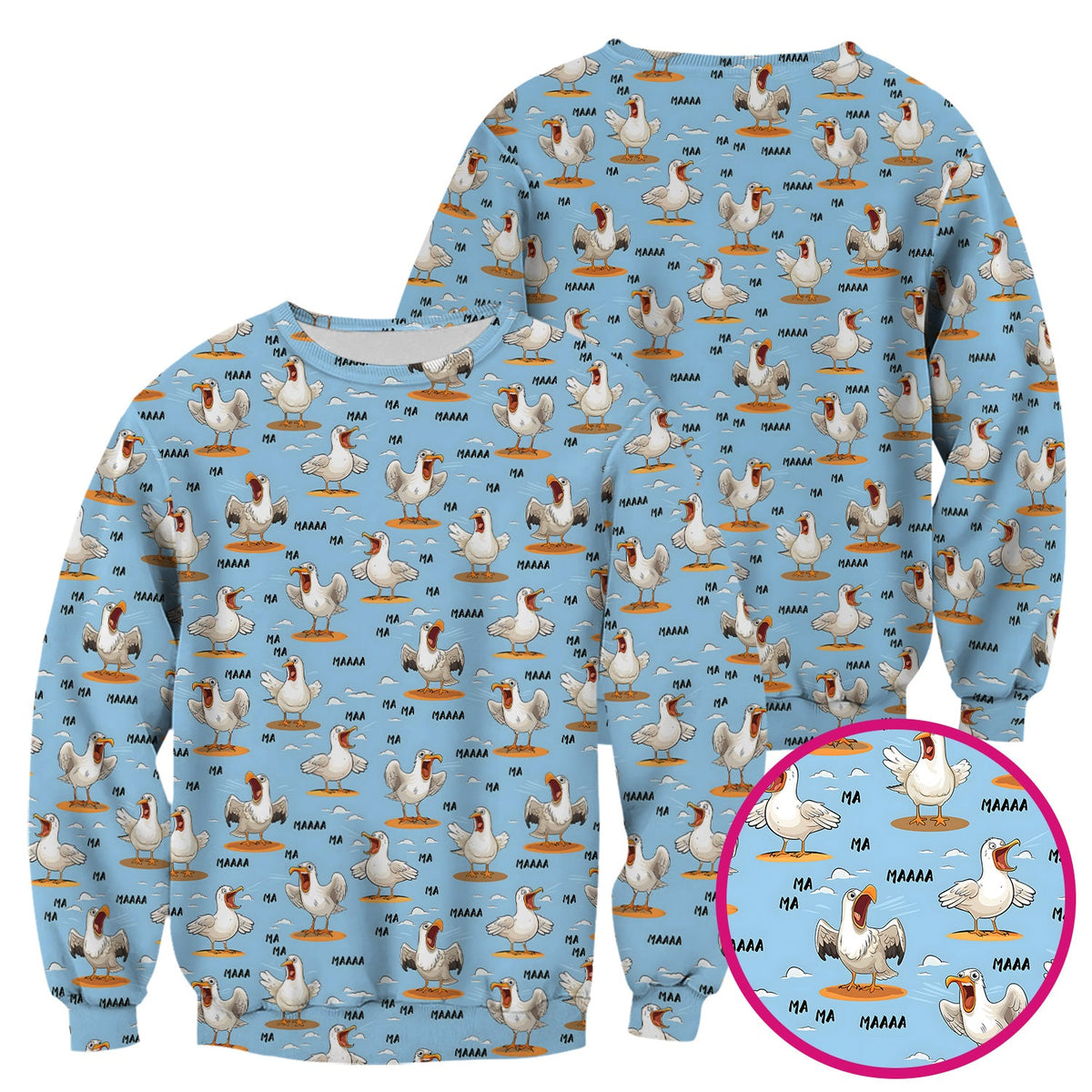 Screaming Seagull Sky Nurse Scrub Top