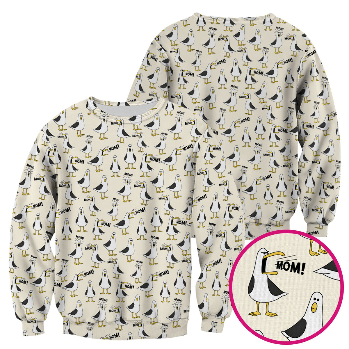 Seagull Mom Nurse Scrub Top