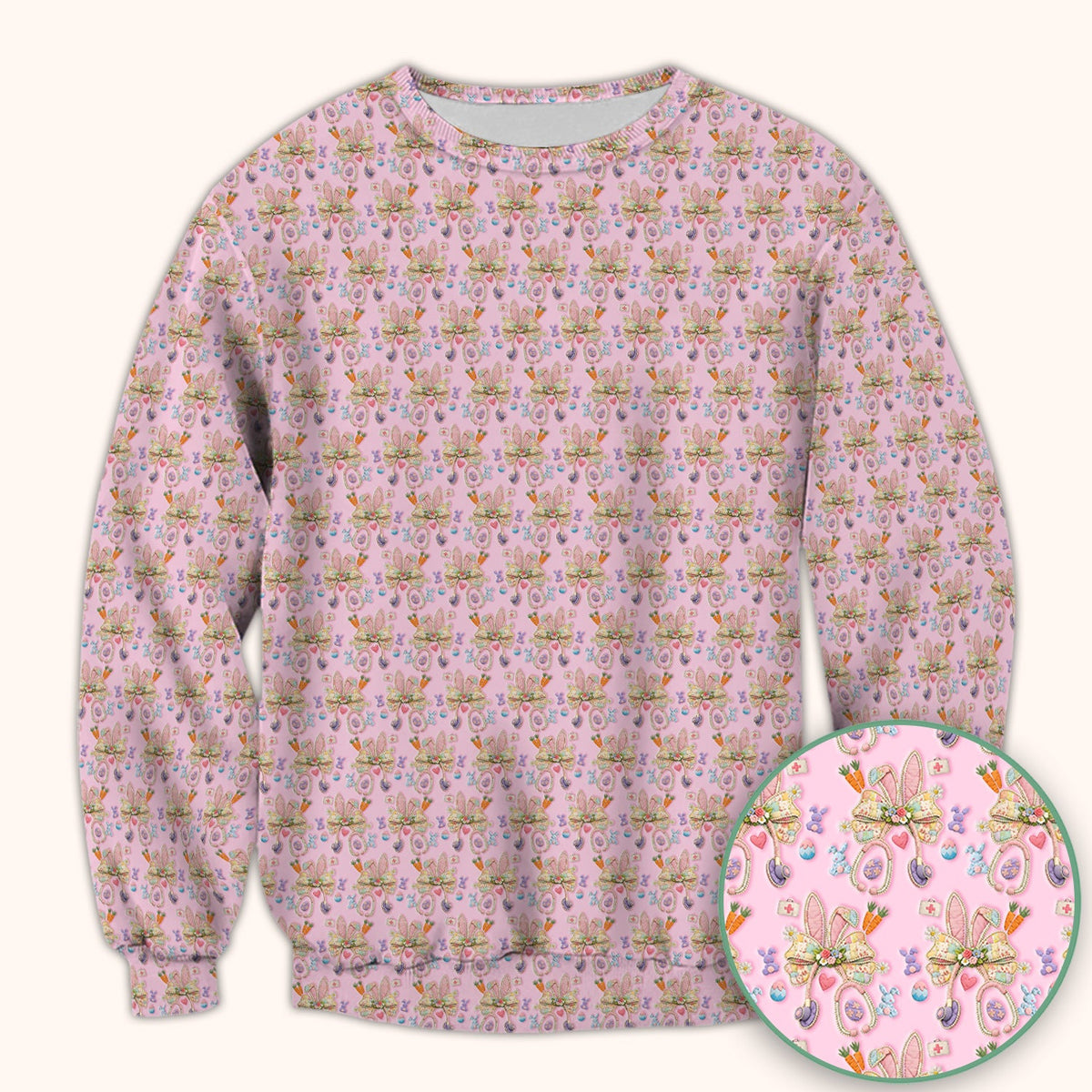 Bunny Stethoscope Nurse Scrub Top - Easter Gift