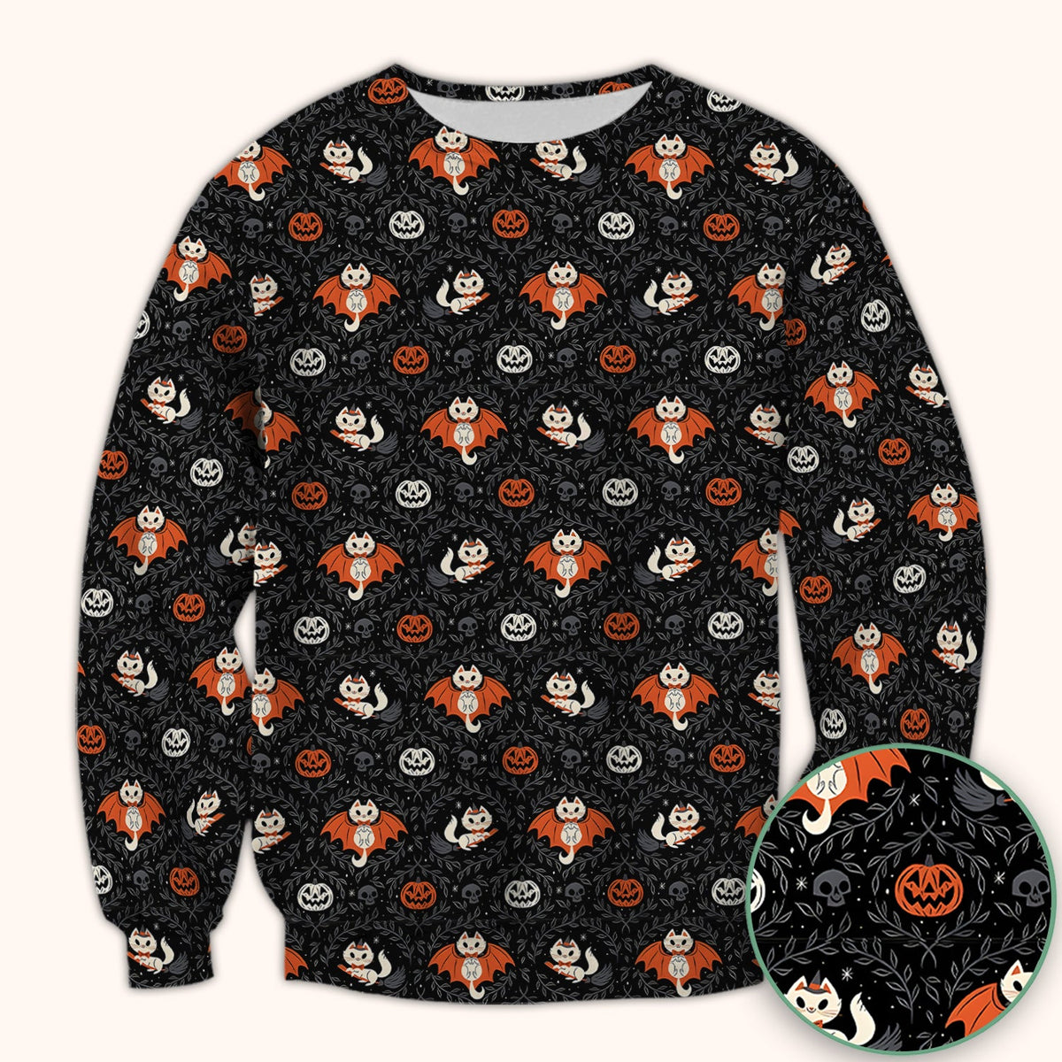 Halloween Vampire Cat Nurse Scrub Top