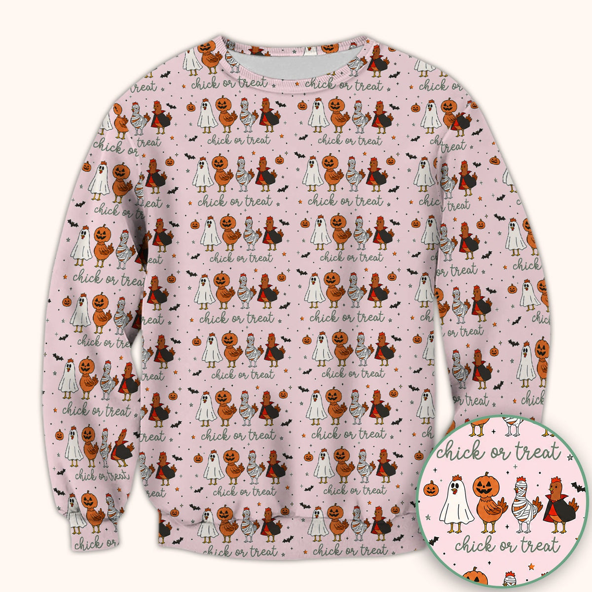 Chick Or Treat Nurse Scrub Top - Halloween Gift