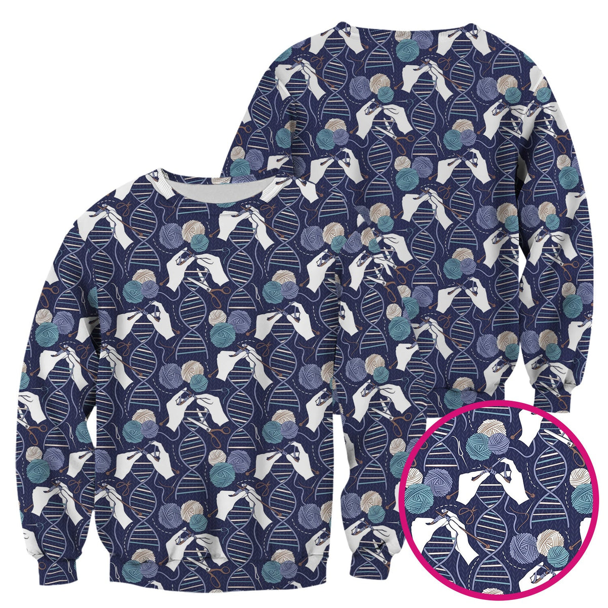 DNA Helix Yarn Nurse Scrub Top