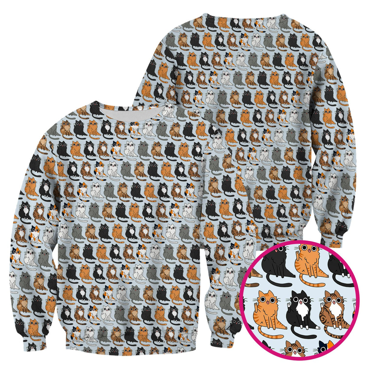 Cat Pattern Nurse Scrub Top