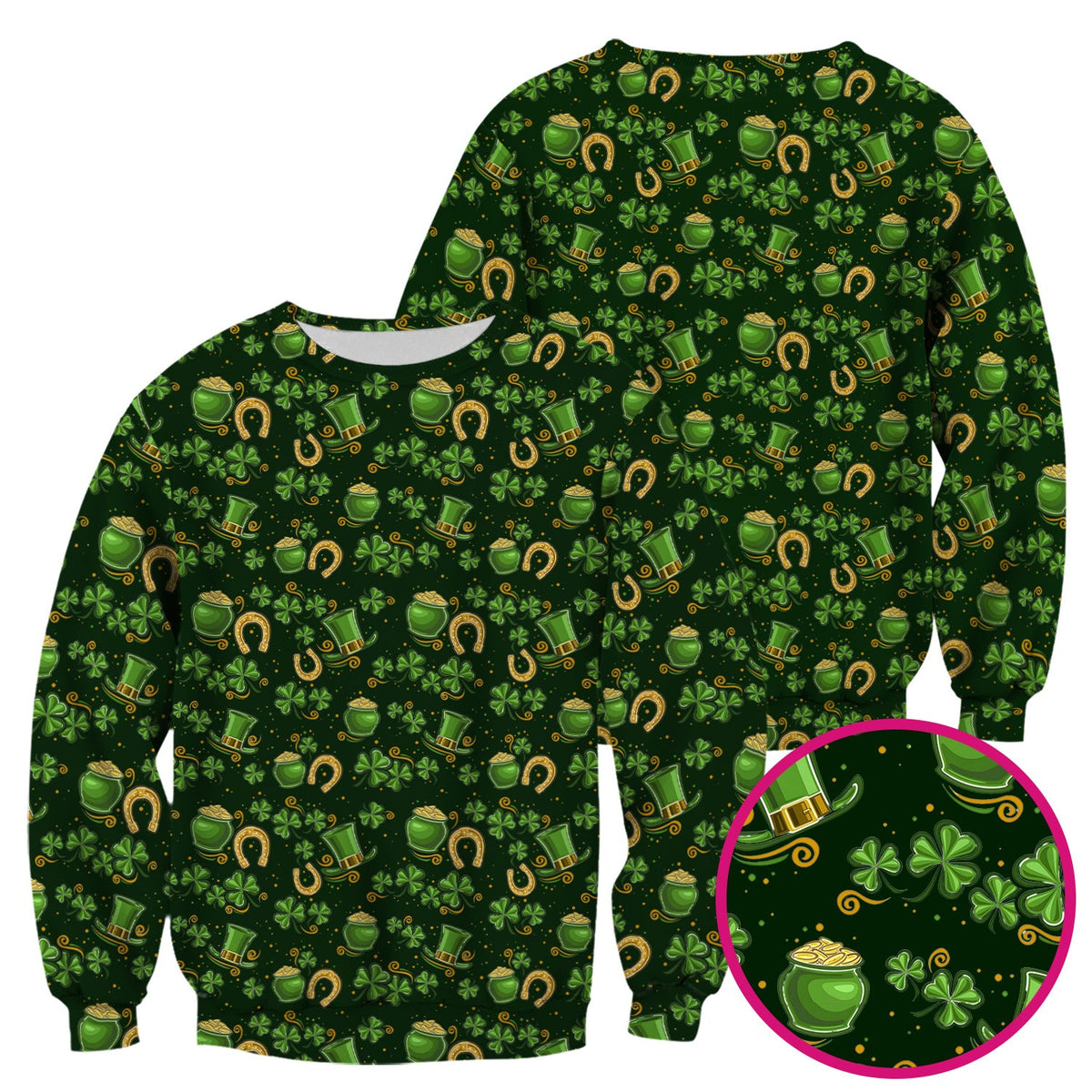 St Patrick Shamrock Nurse Scrub Top