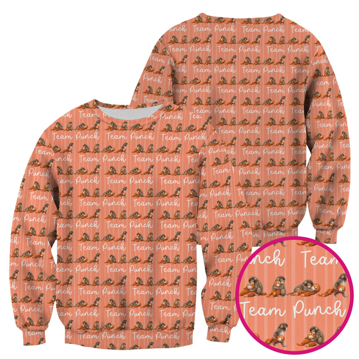 Monkey Team Punch Nurse Scrub Top