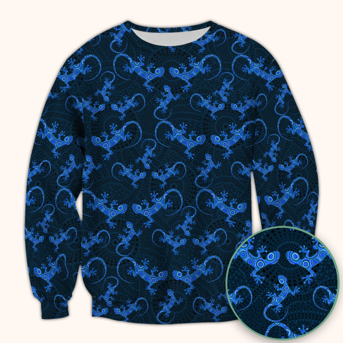 Australian Gecko Dot Art Inspired Medical Scrub Top - Women Uniform