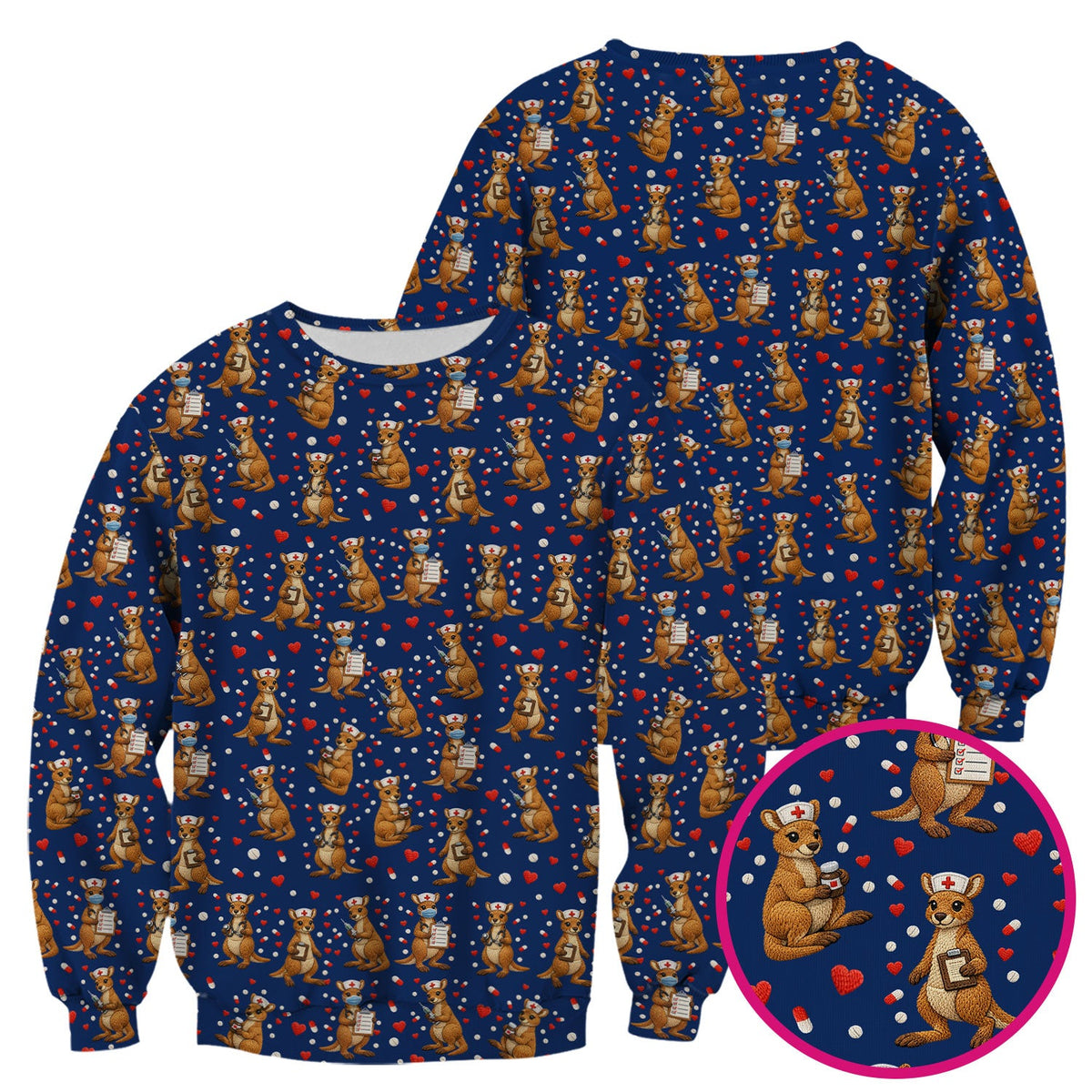 Kangaroo Nurse Scrub Top