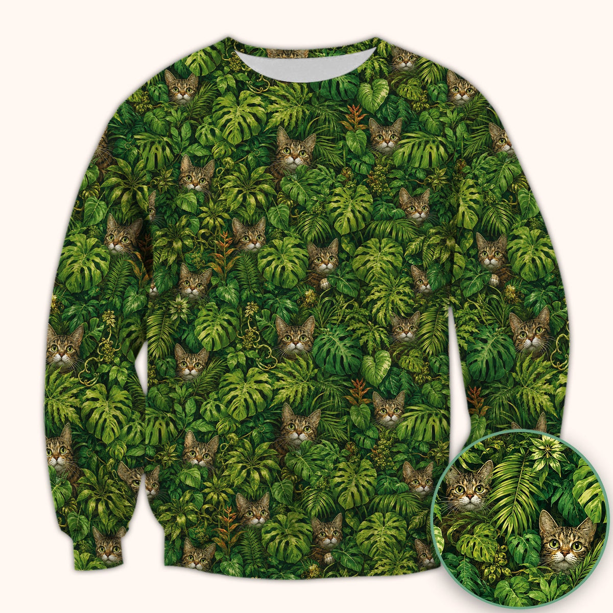 Hidden Jungle Cat Veterinary Nurse Scrub Top